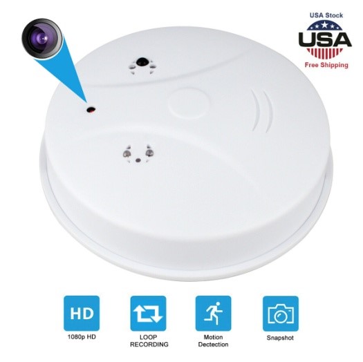 Smoke detector mini spy camera